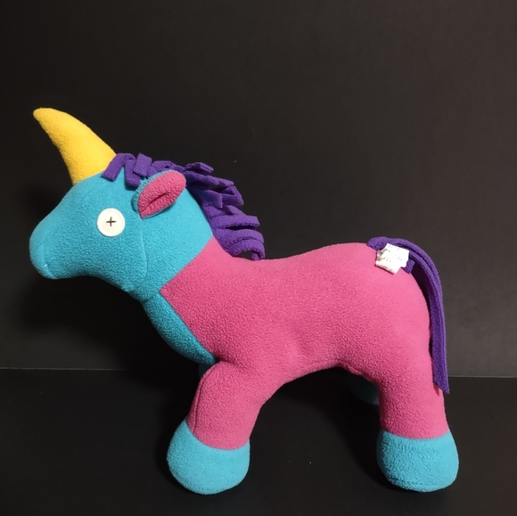 Cate and Levi Handmade Stuffed Multicolored Unicorn Premium Reclaimed Wool - Picture 5 of 11